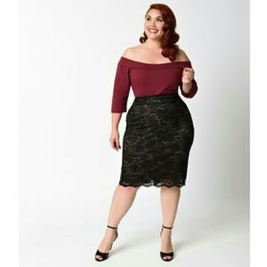 Pretty Vintage-Inspired Pencil Skirt